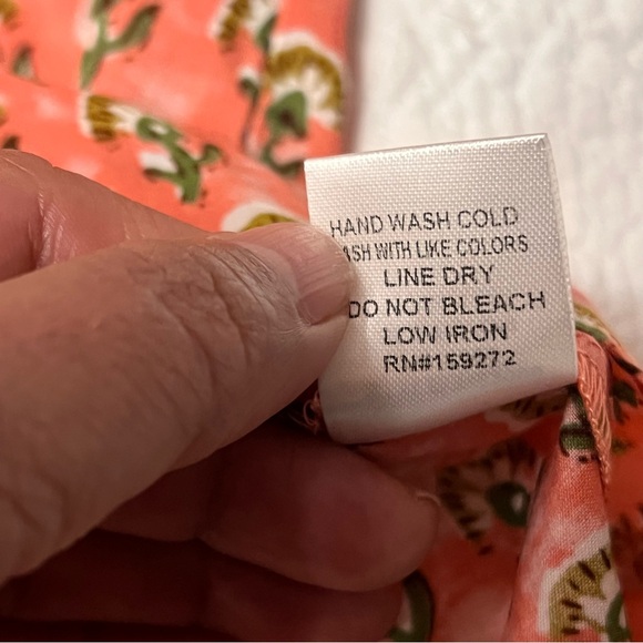 Women’s Gigio Coral Floral Long Dolman Sleeve Peasant Boho Oversized Top Size L - Picture 10 of 14